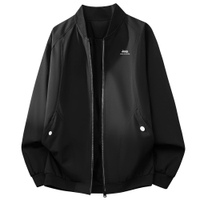 Jeep American Simple Style Classic Design Oversized Vintage Premium Loose Casual Comfortable Versatile Coach Bomber Fashion Trendy High Street Edgy Preppy Style Youthful Baseball Collar Jacket Coat Unisex черное