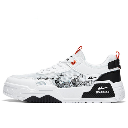 Warrior National Trend Print Fashion Comfort Versatile Wear-Resistant Anti-Slip Low-Top Skate Shoes Men's