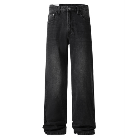 Jeep Classic Solid Straight-Leg Casual Denim Pants Unisex