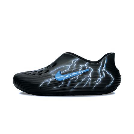 Custom Shoes Nike ReactX Rejuven8 Blue Flash Hand-Painted Neon Trendy Versatile Simple Comfortable Clogs Unisex Black Blue