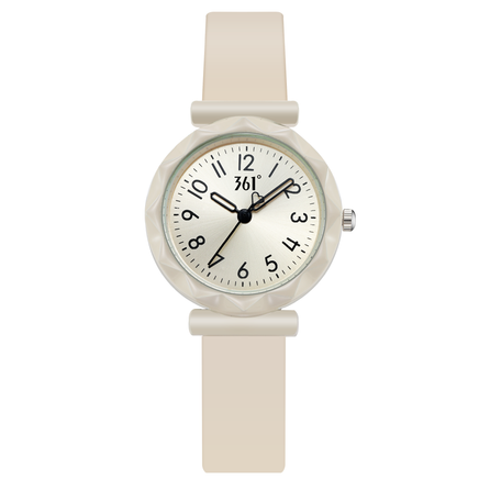 361° Simple High-Aesthetic Candy Color Fresh Student Watch Small Round Dial Quartz Movement Silicone Strap Unisex Gold Dial Water-Resistant Jelly School Watch 622527560