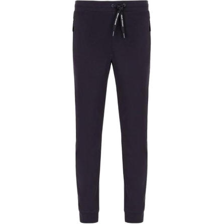ARMANI EXCHANGE SS22 Color Drawstring Cuffed Casual Knit Pants Men's Navy Blue