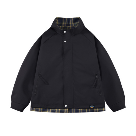 Dickies American Vintage High Street Genderless Fake Two-Piece Design Trendy Versatile Loose Casual Soft Comfortable Daily Commute Windproof Stand Collar Jacket Unisex