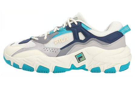 FILA Ravagement 2 Anti-Slip Wear-Resistant Low-Top Casual Running Shoes Men's White Blue