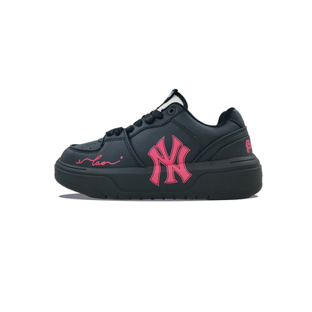 Custom Sneakers MLB Chunky Liner PU Heartbeat Couple Trendy Casual Versatile Low-Top Skate Shoes Unisex Black