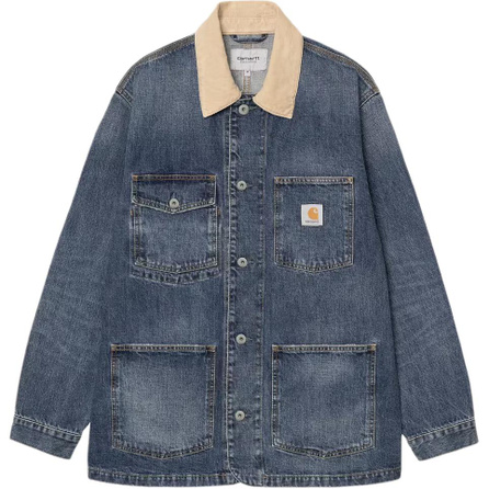 Carhartt WIP SS26 Warren Chore Coat Comfortable Simple Long Sleeve Denim Jacket Unisex
