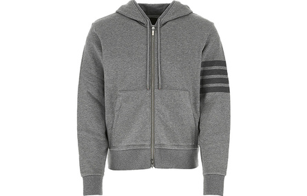 THOM BROWNE Tonal 4-Bar Hooded Jacket