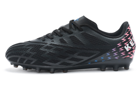 KELME Glimpse MG Rubber Short Studs Slip-Resistant Breathable Support Coverage Soccer Shoes Unisex Black Red