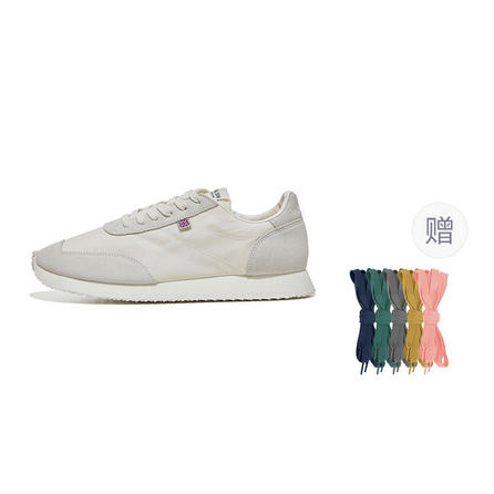 Norman Walsh Running Shoes Unisex White Rainbow Shoelace