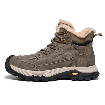 CAMEL Fleece-Lined Warm Bump Protection Height Increase City Casual High-Top Work Boots Outdoor Boots Men's