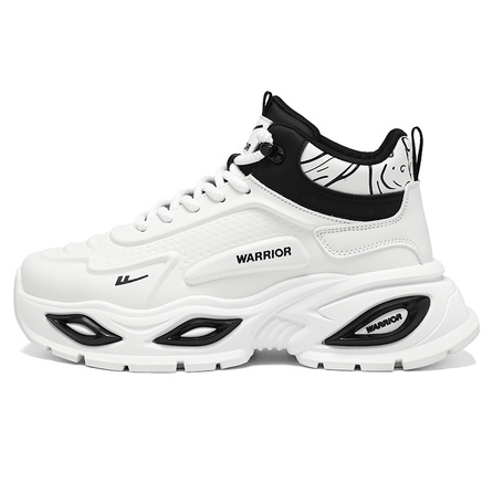 Warrior 'Black Warrior' Fashion Casual Thick Sole Wear-Resistant Height-Increasing High-Top Dad Shoes Men's