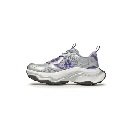 MLB Los Angeles Dodgers Polyester Synthetic Leather Motion Chunky Thick Sole Lace-Up Contrast Retro Low-Top Dad Shoes Unisex