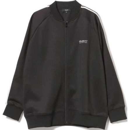 beams SS24 Logo Embroidery Zip-Up Raglan Sleeve Jacket Coat Men's Black