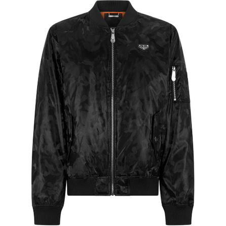 PHILIPP PLEIN FW26 Dark Camo Long Sleeve Cargo Zip Jacket Coat Men's