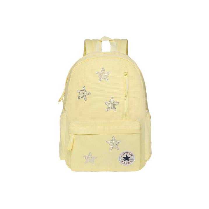 Custom BagConverse Star-Made Shining Stars Y2K Cute Romantic Rhinestone Aesthetic Handmade Punk Trendy Versatile Polyester Backpack Medium Size Unisex Couple Yellow/Black