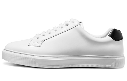 THOM WILLS Calfskin White Sneakers Skateboard Shoes Men's White