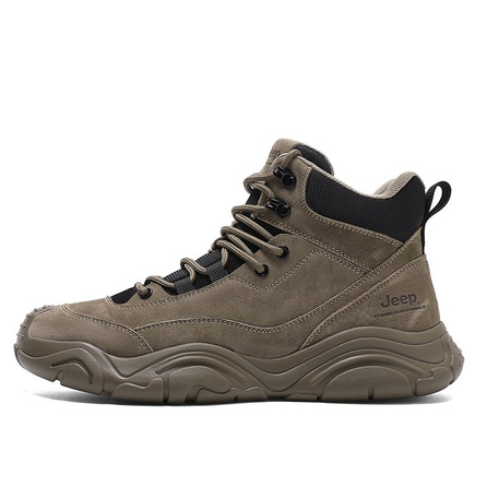 Jeep Back-to-School Season Casual Versatile Comfortable Cushioned Anti-Slip Wear-Resistant Breathable Support Balanced Lightweight Responsive Traction Mid-Top Hiking Trekking Shoes Men's