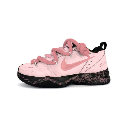 [Custom Sneakers] Nike Air Monarch 4 Corgi's Fantasy Elegant Pink Pioneerism Premium Simple Niche Low-Top Dad Shoes Unisex Black/Pink