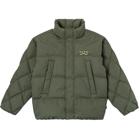 Vans Brand Logo Zip Long Sleeve Stand Collar Down Jacket Unisex