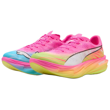 PUMA Deviate Nitro Elite 4 ST Comfort Fit Anti-Slip Breathable Running Shoes Men's Pink Blue