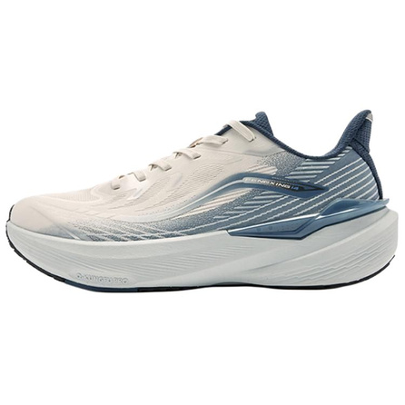 Qiaodan Wind Rider 14 Sport Comfortable Shock-Absorbing Lightweight Low-Top Casual Running Shoes Men's Beige Blue