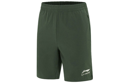 Li-Ning Solid Lightweight Quick-Dry Breathable Sports Training Shorts Men's Green