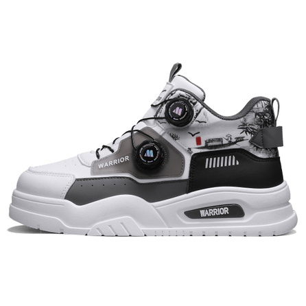 Warrior Fashion Trendy Casual Shoes Chinese Ink Painting Winter Men's Shoes Daily Commute Shoes Lightweight Comfortable Heightening Shoes Wear-Resistant Shock-Absorbing Skate Shoes Men's