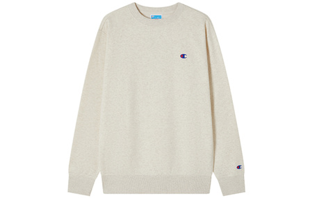 Champion Fleece-Lined Thick Small C-Embroidery Trendy Versatile Pullover Crewneck Sweatshirt Unisex