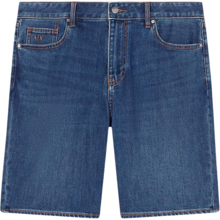 ARMANI EXCHANGE AE SS26 Solid Color Button Five-Pocket Denim Shorts Men's