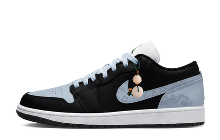 [Custom Sneakers] Jordan Air Jordan 1 Trendy Versatile Vibe Style Individual Casual Minimalist Shock Absorption Anti-Slip Wear-Resistant Low-Top Vintage Basketball Shoes Unisex