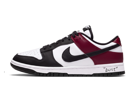 Custom Sneakers Nike Dunk Trendy Versatile Classic Individual Campus Style Wrap-Around Wear-Resistant Anti-Slip Low-Top Skate Shoes Unisex Black Red