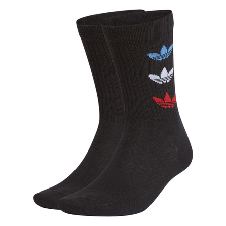 adidas originals ADICOLOR LOGO Design Comfortable Soft Skin-Friendly Mid-Calf Socks Unisex 2-Pack Black