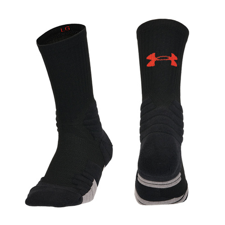 Under Armour Slip-Resistant Anti-Bacterial Anti-Odor Wear-Resistant Breathable Sports Training Running Basketball Socks Unisex Multi-Pack
