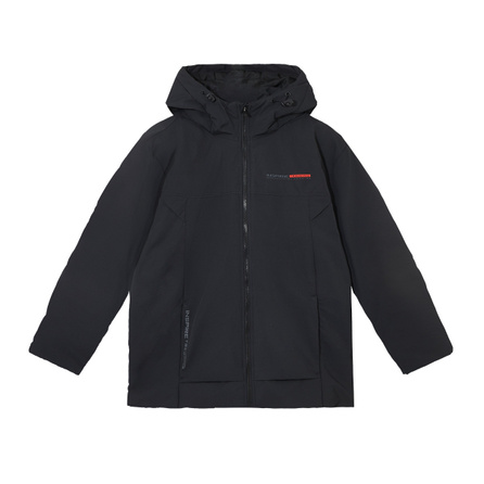 361° Training Series Solid Zipper Hoodie Comfort Breathable Versatile Down Jacket Men's Super Black