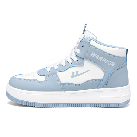 Warrior Classic Pure White Air Force One Simple Refreshed White Shoes Couple Shoes Campus Style Comfortable Thick Sole Height-Increasing Versatile Trendy Wear-Resistant Lightweight Breathable High-Top Skate Shoes Men's