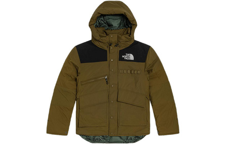 THE NORTH FACE Urban Exploration 700 Fill Power Windproof Warm Hooded Down Jacket Winter Unisex Green