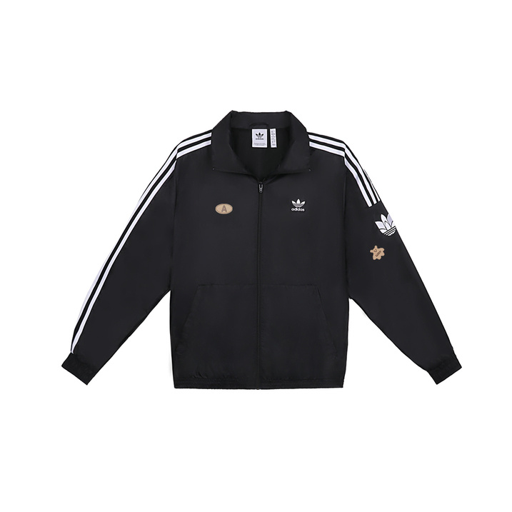 [Custom Apparel] adidas originals Xunxiong Cute Casual Retro Sport Stand Collar Jacket Coat Men's Black