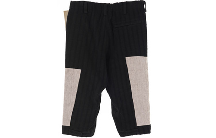Yohji Yamamoto SS20 Cotton Linen Patchwork Shorts Unisex Black