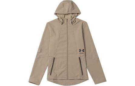 Under Armour Color-Block Fitness Training Casual Long Sleeve Jacket Coat Men's Khaki