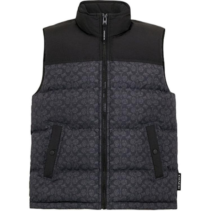 COACH FW24 Down Jacket Men's Charcoal Gray