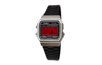 Custom WatchCASIO Modified Series Pink Cyan Gradient Lens Resin Case Retro Square Watch Daily Water Resistant F-91WM-7A Modified Quartz Movement Stainless Steel Band Japanese Korean Watch Men's Black Dial Красное зеркало для часов