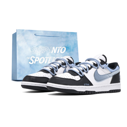 [Custom Sneakers] Nike Big Smurf Redefine Comfortable Versatile Campus Student Date Gift Box With Friction Sound Low-Top Skate Shoes Unisex