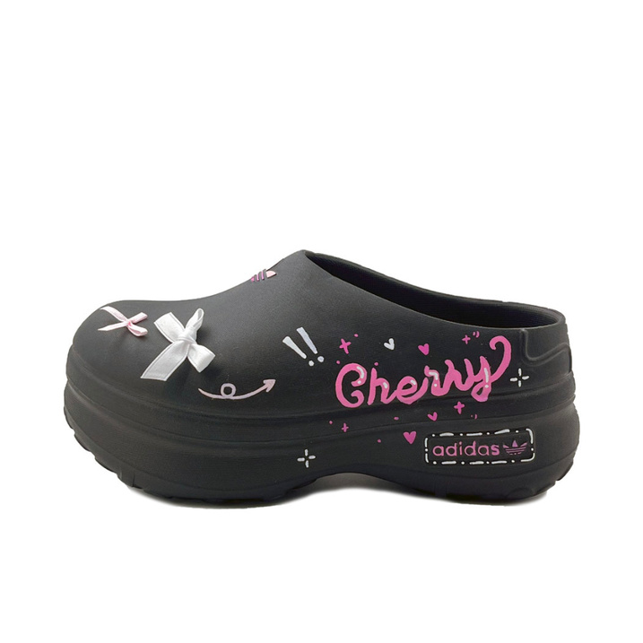 [Custom Shoes] adidas originals AdiFOM Stan Smith Mule 'Pink Emperor Entertainment' Niche Design Fresh Campus Style Trendy Fashion Rubber Toe-Cap Slides Unisex Black Pink
