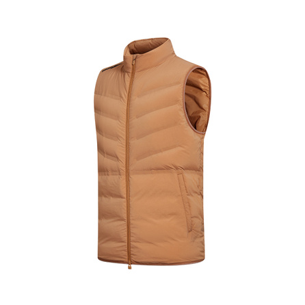 Saucony Stand Collar Zip-Up Versatile Warm Sport Outdoor Casual Classic Sleeveless Down Vest Men's