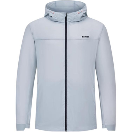 KSWISS Sports Life Series Fashion Versatile UV Protection Comfortable Hooded Casual Jacket Men's Tin Gray