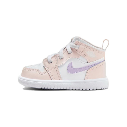 Jordan Air Jordan 1 Mid Cushioning, Wear Resistant High Top Toddler Shoes White Pink Infant And Toddler