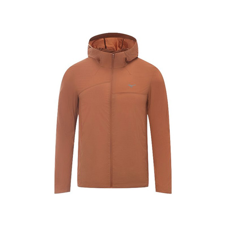 Mizuno RUNNING Series Brand Logo Solid Color Hooded Zip-Up Sports Jacket Men's