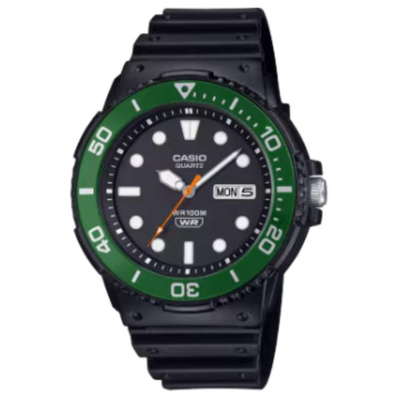 CASIO Standard Series 100m Water-Resistant Fashion Quartz Resin Strap Unisex Watch Black Dial