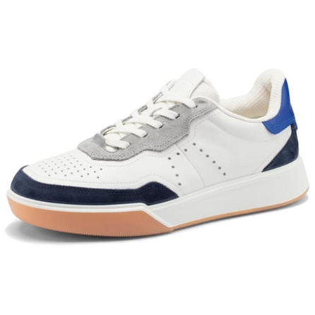 ecco Comfortable Versatile Anti-Slip Low-Top Skate Shoes Men's White Blue