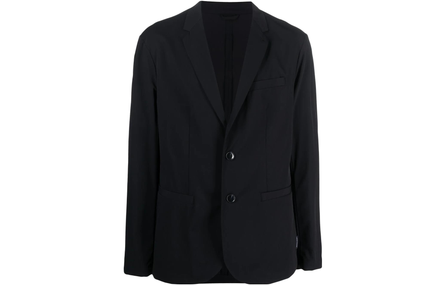 ARMANI EXCHANGE AE SS23 Solid Color Long Sleeve Single-Breasted Suit Men's Black